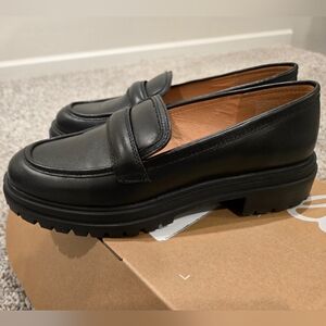 Madewell Loafers Leather Black Size 9 Brand New